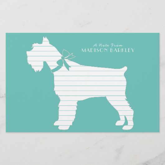 Miniature Schnauzer Dog Puppy Briefpapier (Voorkant)