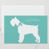 Miniature Schnauzer Dog Puppy Briefpapier (Voorkant / Achterkant)