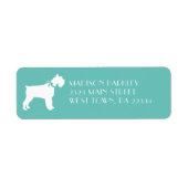 Miniature Schnauzer Dog Puppy Etiket (Voorkant)