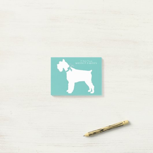 Miniature Schnauzer Dog Puppy Post-it® Notes (Op bureau)