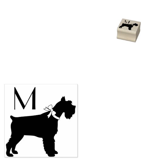 Miniature Schnauzer Dog Puppy Rubberstempel (Gestempeld)