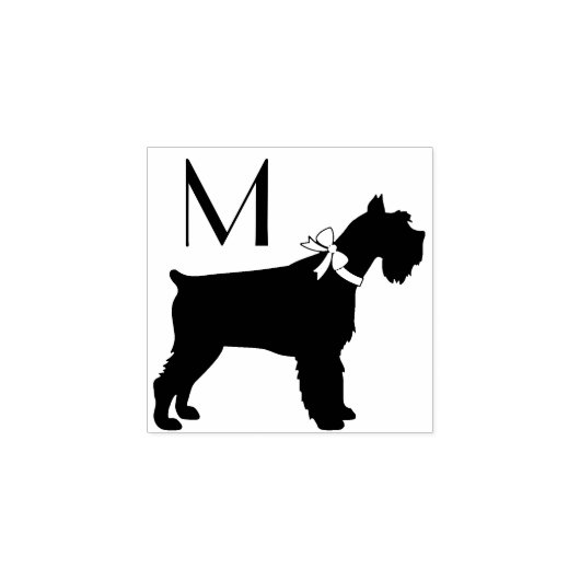 Miniature Schnauzer Dog Puppy Rubberstempel (Afrduk)