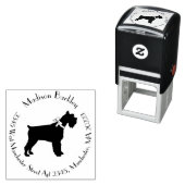 Miniature Schnauzer Dog Puppy Zelfinktende Stempel (In situ)