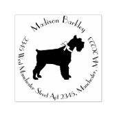 Miniature Schnauzer Dog Puppy Zelfinktende Stempel (Design)