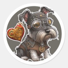 Miniature Schnauzer Dog Ronde Sticker