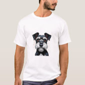 Miniature Schnauzer dog T-shirt (Voorkant)