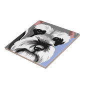Miniature Schnauzer Dog Tegeltje (Zijkant)