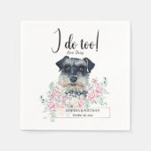 Miniature Schnauzer Dog Wedding Cocktail Napkins Servet (Voorkant)