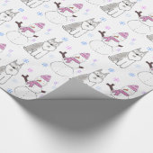 Miniature Schnauzer en Snowman Cadeaupapier (Hoek)