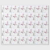 Miniature Schnauzer en Snowman Cadeaupapier (Vlak)