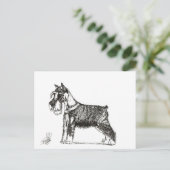 MINIATURE SCHNAUZER FEESTDAGENKAART (Staand voorkant)