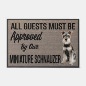 Miniature Schnauzer Gift, Personalized Custom Deurmat (Voorkant)