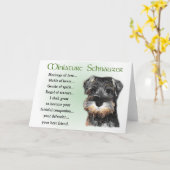 Miniature Schnauzer Gifts Kaart (Gele Bloem)