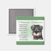 Miniature Schnauzer Gifts Magneet (Voorkant / Achterkant)