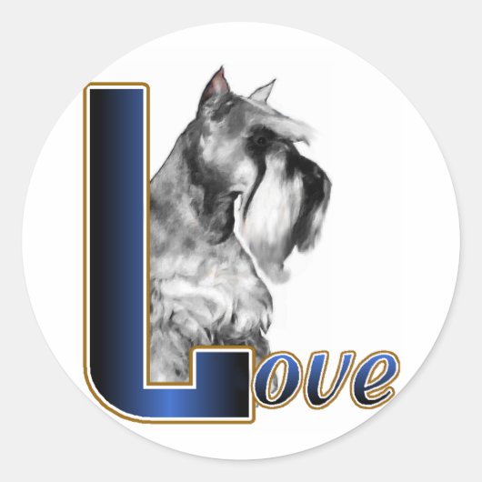 Miniature Schnauzer Gifts Ronde Sticker (Voorkant)