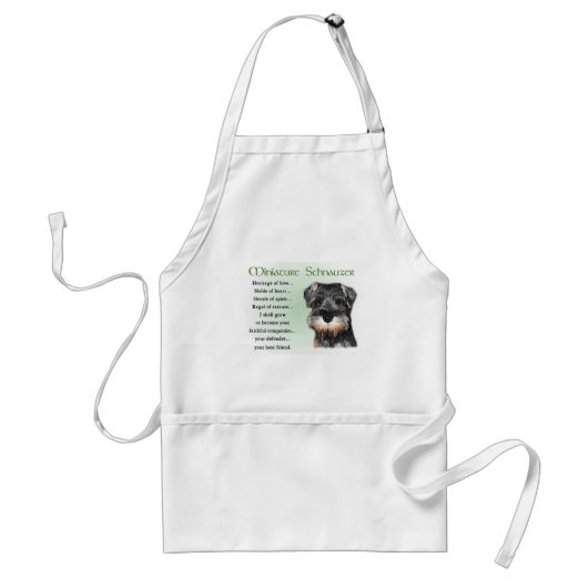 Miniature Schnauzer Gifts Standaard Schort (Voorkant)