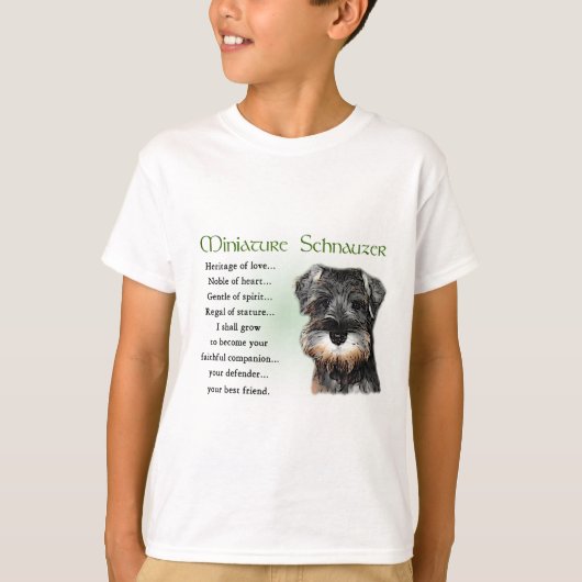 Miniature Schnauzer Gifts T-shirt (Voorkant)