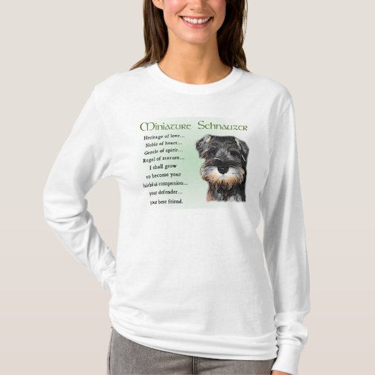 Miniature Schnauzer Gifts T-shirt (Voorkant)