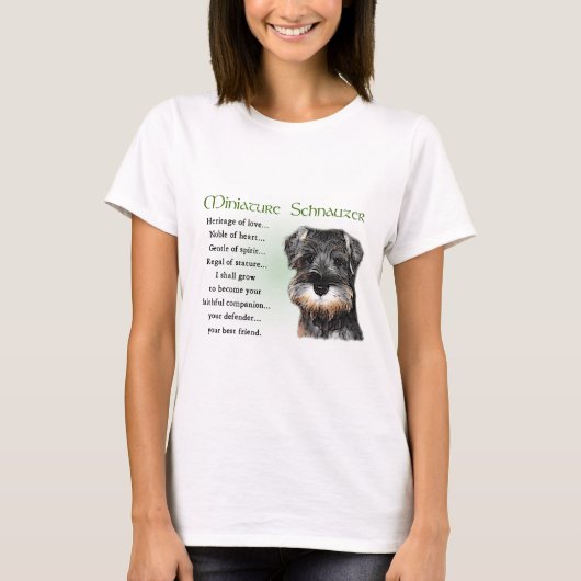 Miniature Schnauzer Gifts T-shirt (Voorkant)