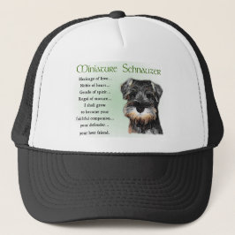 Miniature Schnauzer Gifts Trucker Pet