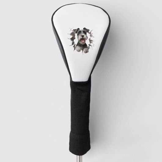 Miniature Schnauzer Golfheadcover (Voorkant)