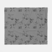 Miniature Schnauzer Grijs Fleece Deken (Voorkant (Horizontaal))