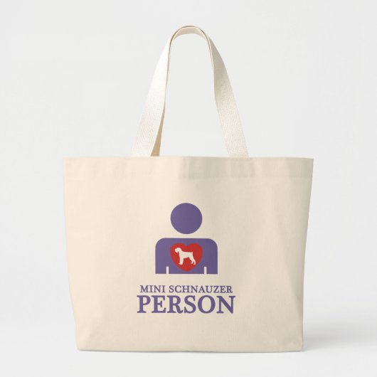 Miniature Schnauzer Grote Tote Bag (Voorkant)