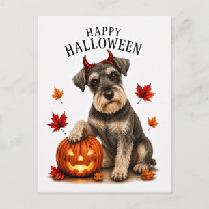 Miniature Schnauzer Halloween Briefkaart