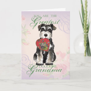 MIniature Schnauzer Heart Grandma Kaart