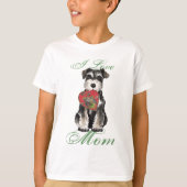 Miniature Schnauzer Heart Ma T-Shirt (Voorkant)