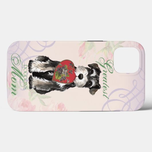 Miniature Schnauzer Heart Mam Case-Mate iPhone Case (Achterkant (horizontaal))
