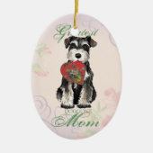 Miniature Schnauzer Heart Mam Keramisch Ornament (Voorkant)