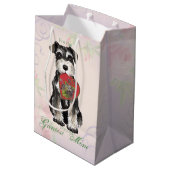 Miniature Schnauzer Heart Mam Medium Cadeauzakje (Achterkant Gekanteld)