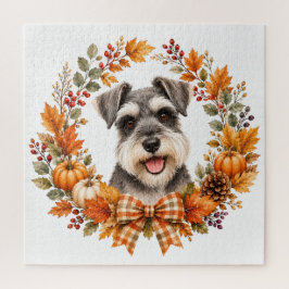 Miniature Schnauzer Herfst Legpuzzel