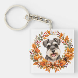 Miniature Schnauzer Herfst Sleutelhanger