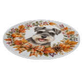 Miniature Schnauzer Herfst Snijplank (Hoek)