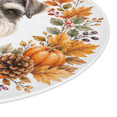 Miniature Schnauzer Herfst Snijplank (Hoek)