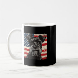 Miniature Schnauzer-hond patriottisch 4 juli cadea Koffiemok