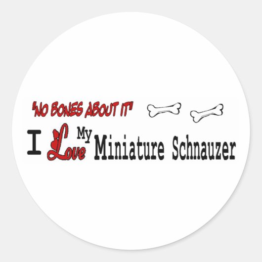 Miniature Schnauzer (I Love) Sticker (Voorkant)