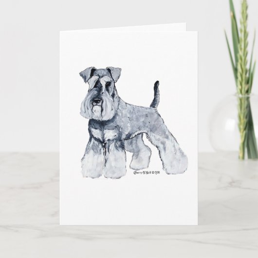 Miniature Schnauzer Kaart (Voorkant)