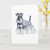 Miniature Schnauzer Kaart (Gele Bloem)