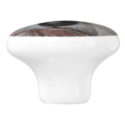 Miniature Schnauzer Keramische Knop (Zijkant)