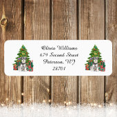 Miniature Schnauzer Kerst Retouradres Etiket