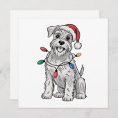 Miniature Schnauzer Kerstmis Xmas Hond Liefhebber Feestdagenkaart (Voorkant / Achterkant)