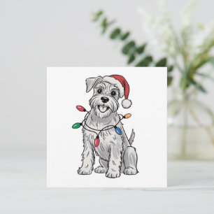 Miniature Schnauzer Kerstmis Xmas Hond Liefhebber  Feestdagenkaart