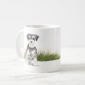 Miniature Schnauzer Koffiemok (Voorkant links)