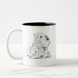 Miniature Schnauzer koffiemok, hondenliefhebber Tweekleurige Koffiemok