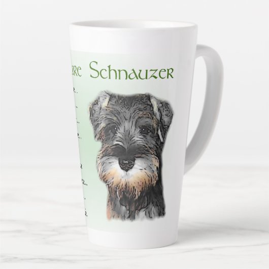 Miniature Schnauzer Latte Mok (Rechterhoek)