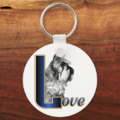 Miniature Schnauzer LIEFDE Sleutelhanger (Voorkant)