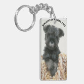 "Miniature Schnauzer Love" Acrylische Sleutelhange Sleutelhanger (Voorkant Links)